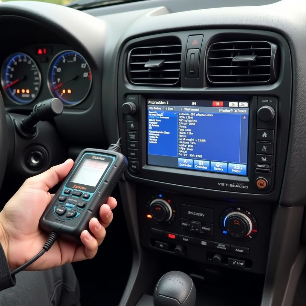  OBD2 Scanner Connected to 2001 Subaru Legacy