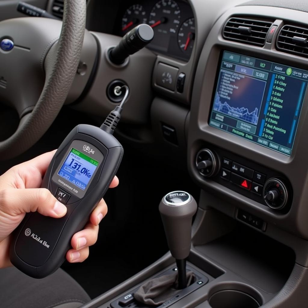 OBD2 Scanner Connected to a 2002 Ford Explorer