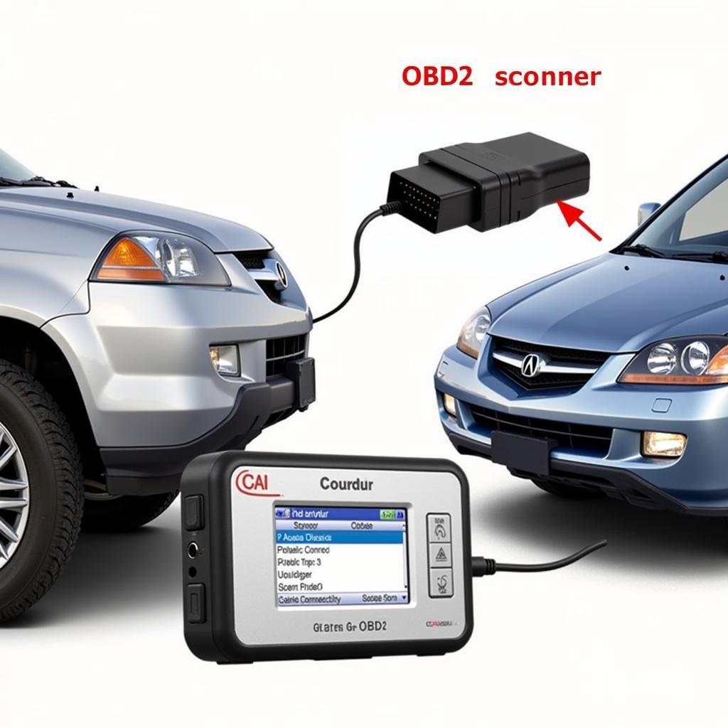 OBD2 Scanner Connected to a 2003 MDX