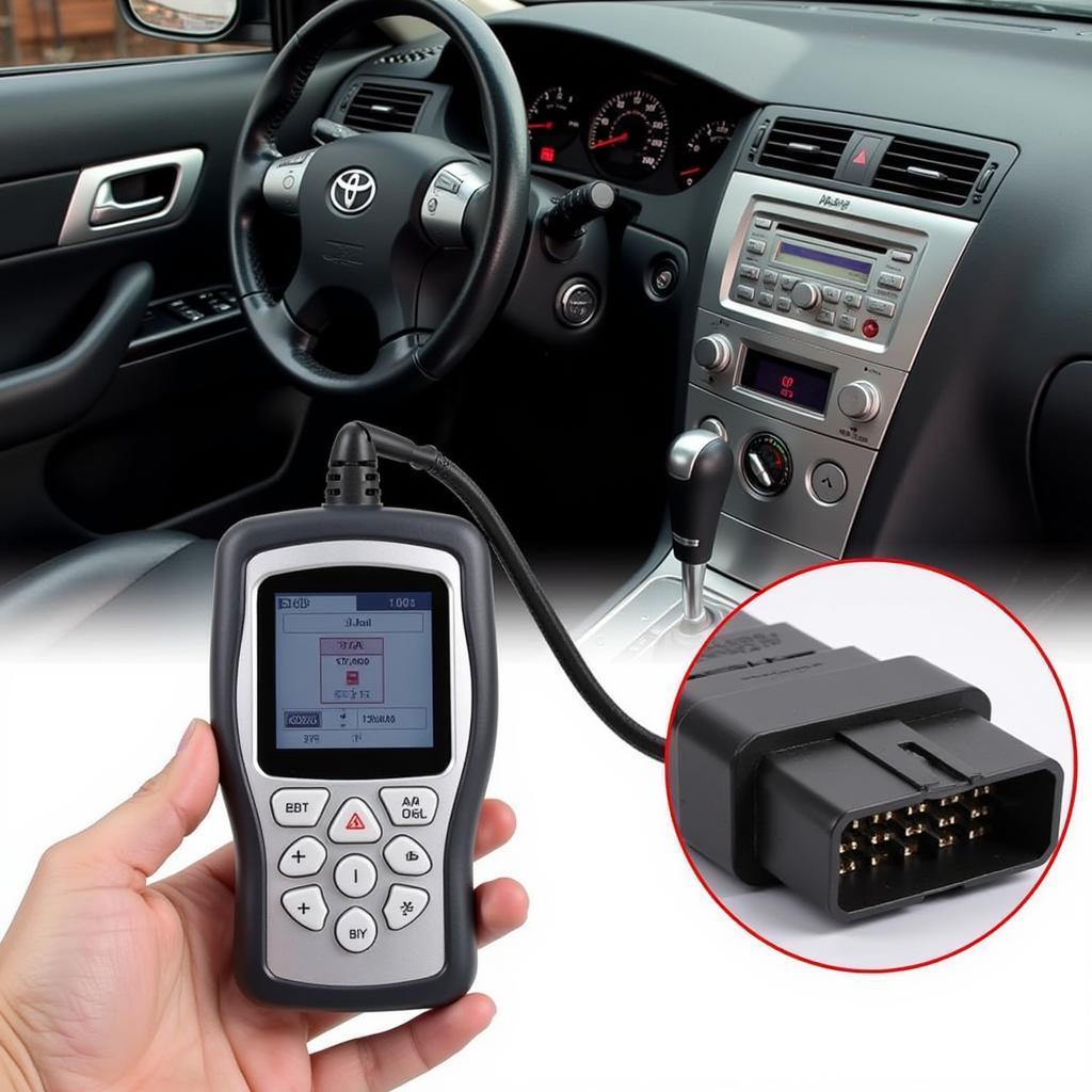 OBD2 Scanner Connected to 2004 Toyota Solara