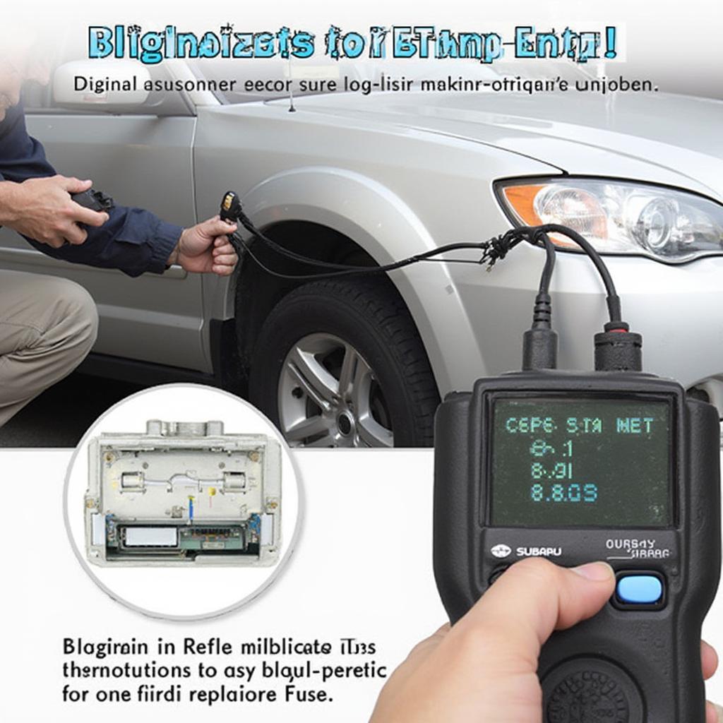 OBD2 Scanner Connected to a 2005 Subaru Outback