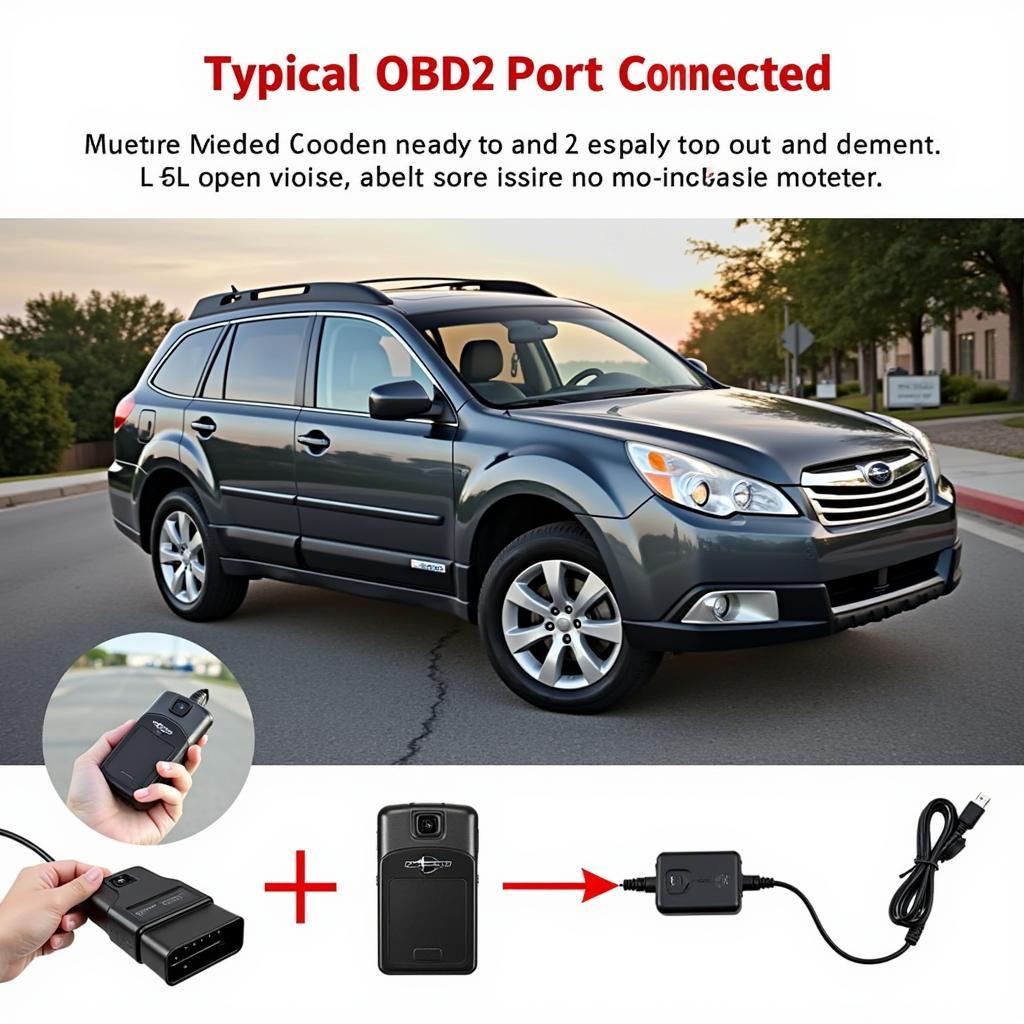 OBD2 Scanner connected to a 2009 Subaru Outback