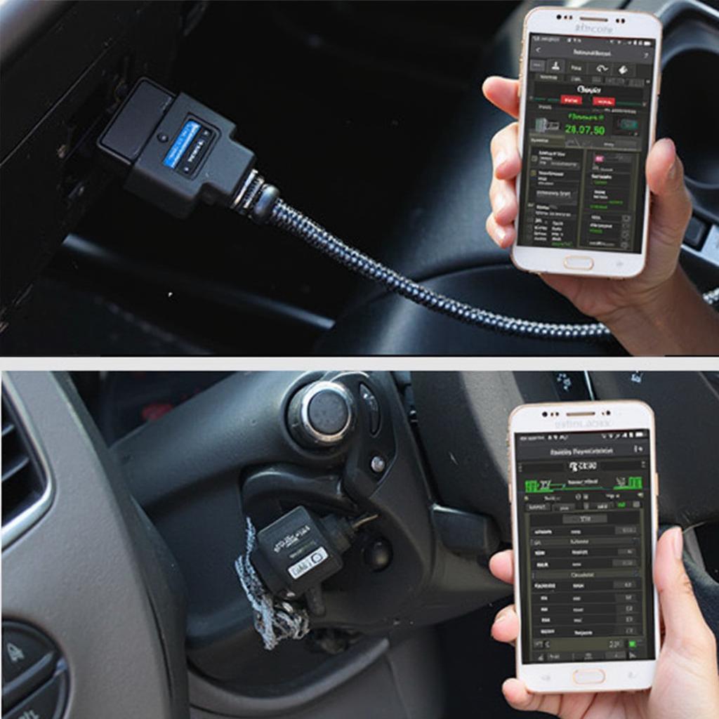 OBD2 Scanner Connected to Android Phone