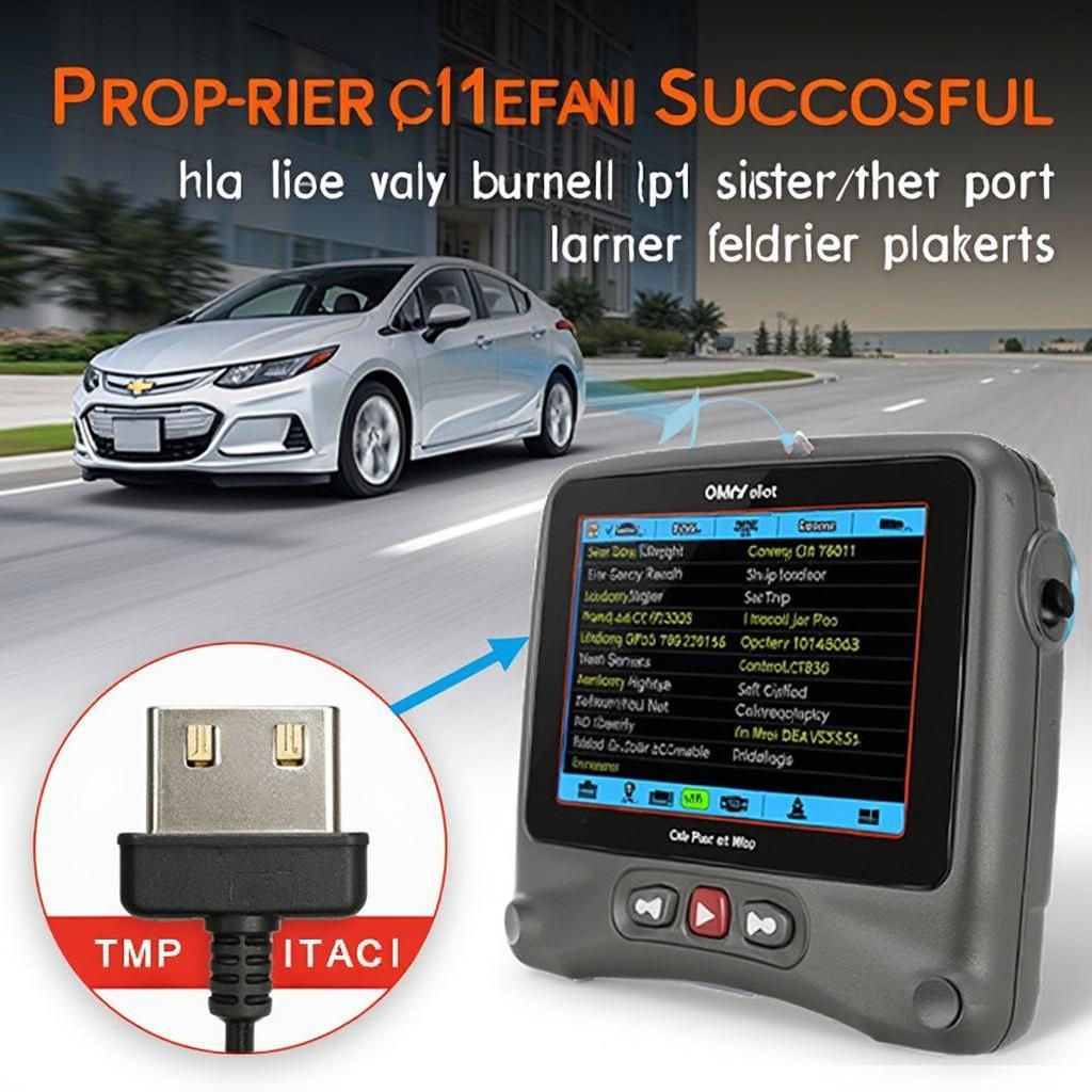 OBD2 Scanner Connected to a Chevy Volt