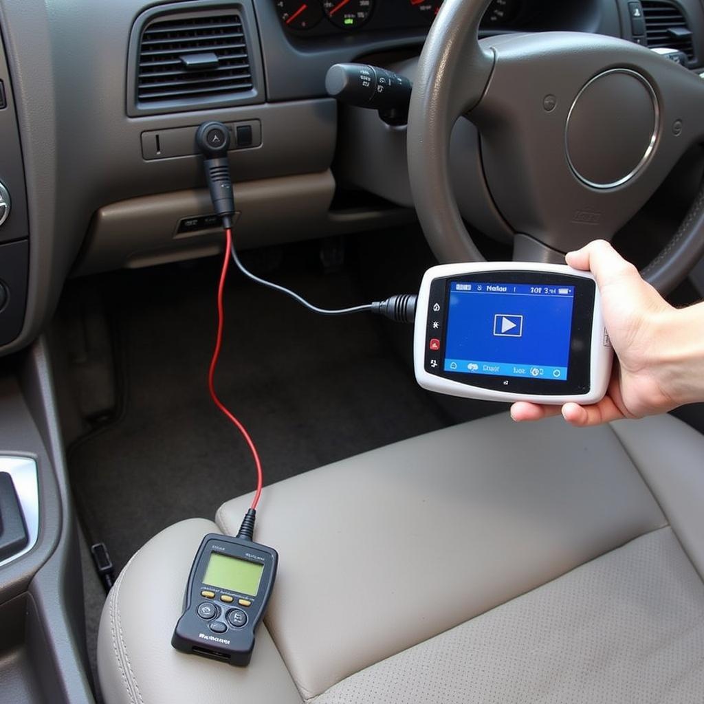  OBD2 Scanner in Use on a 2006 Nissan Altima