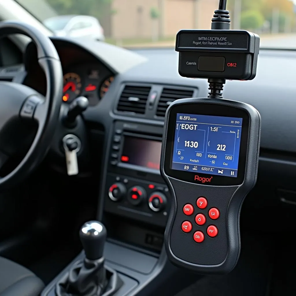 OBD2 Scanner Connected to a Peugeot 406