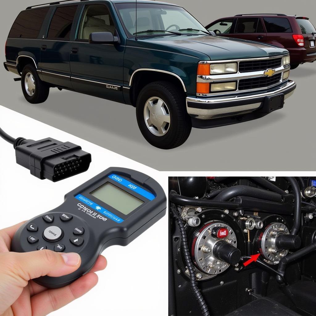 OBD2 Scanner Connected to a 1994 Suburban