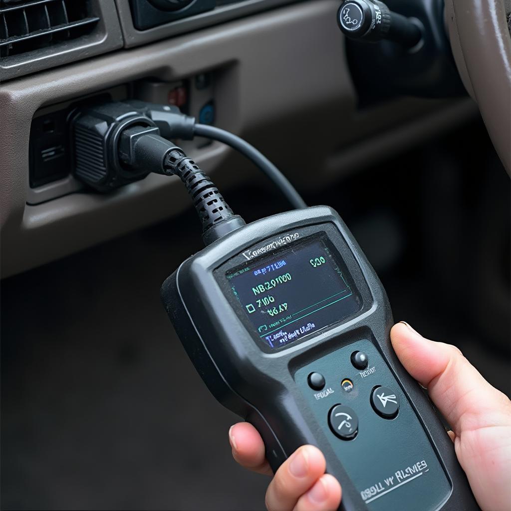 OBD2 Scanner Connected to 1995 Chevrolet S-10