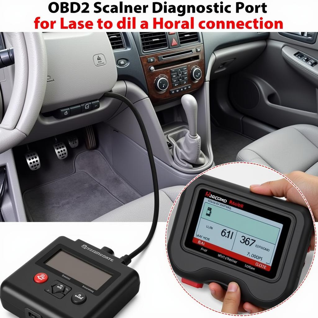  OBD2 Scanner Connected to 1995 Honda Accord