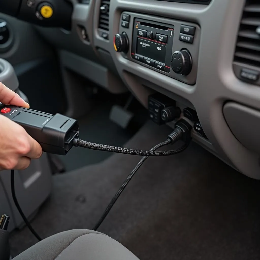 OBD2 Scanner Connected to 1999 Astro Van