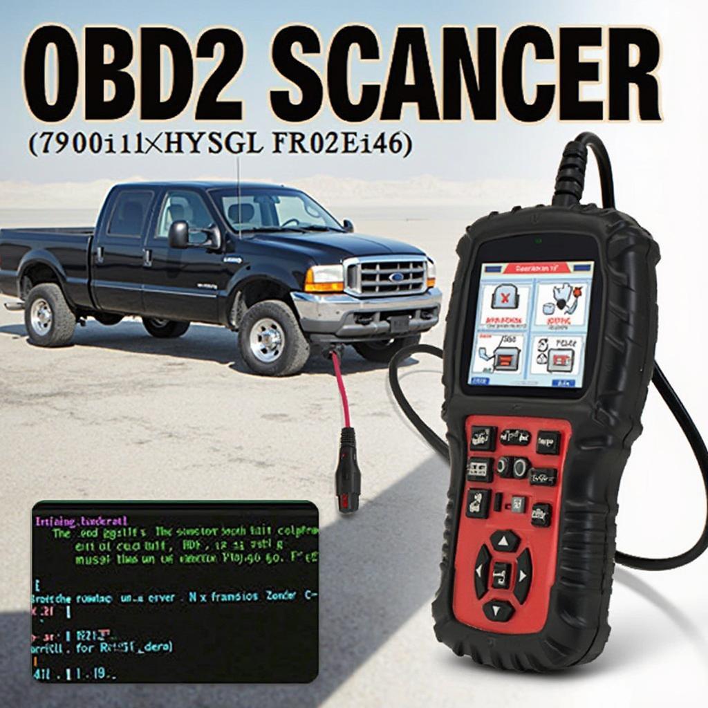 OBD2 Scanner Connected to 1999 Ford F350