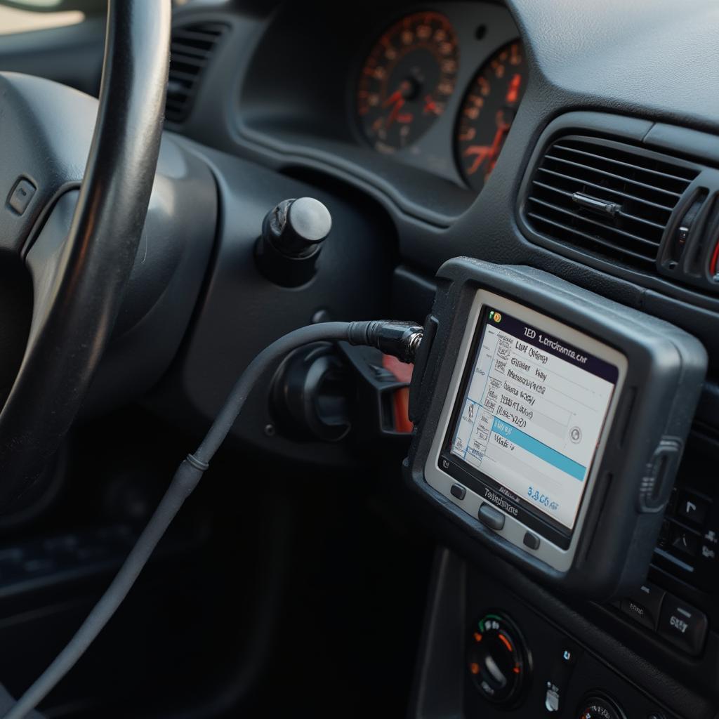 OBD2 Scanner Connected to a 1999 Golf