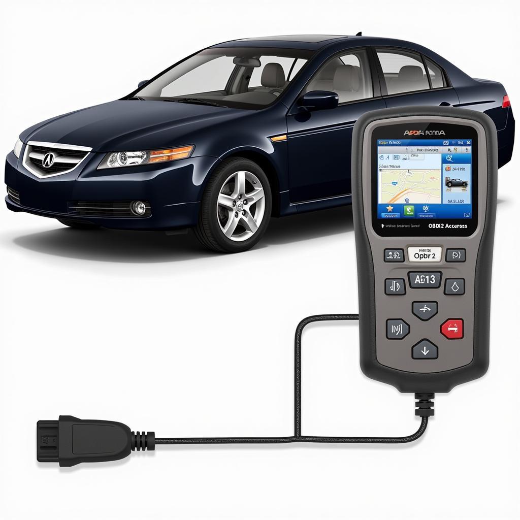 OBD2 Scanner Connected to 2004 Acura TL