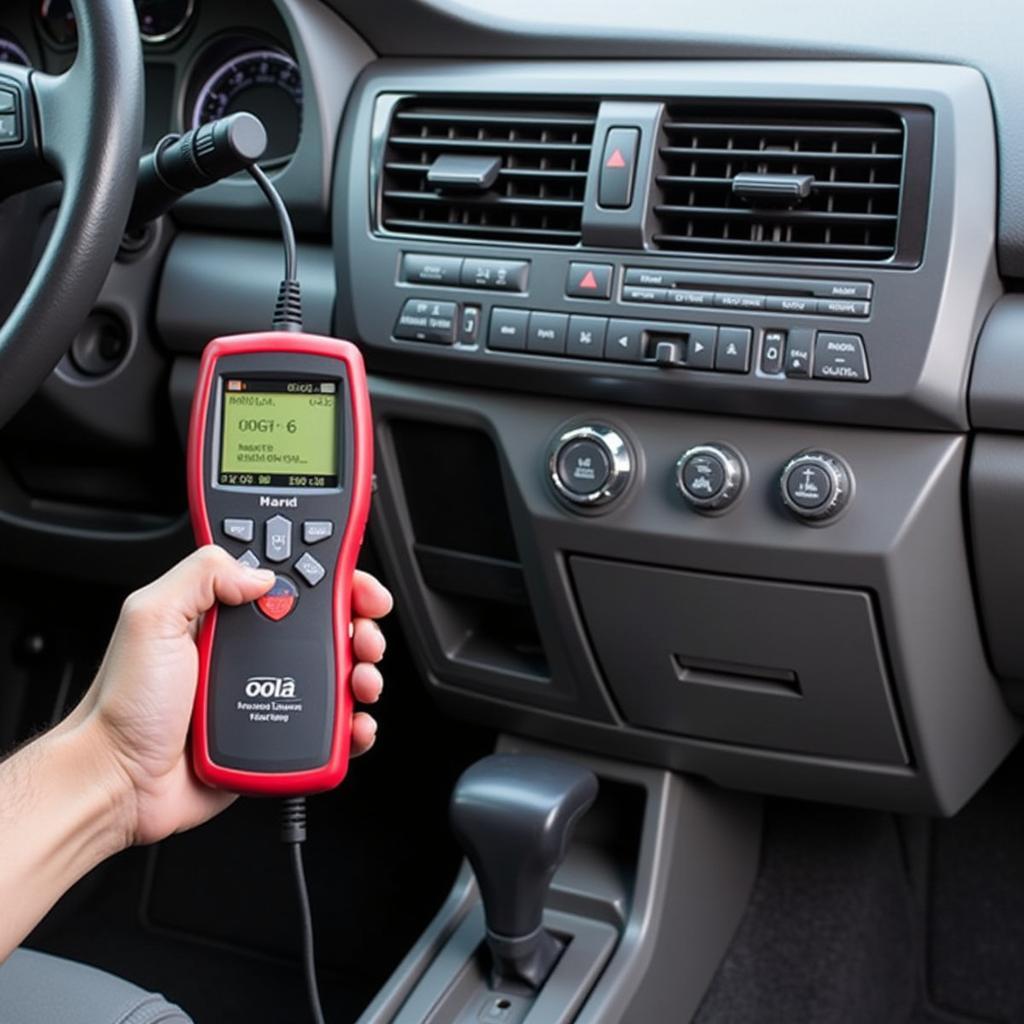 OBD2 Scanner in Use on a 2007 Honda Odyssey