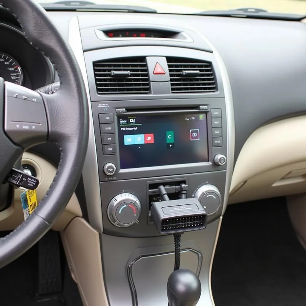 OBD2 Scanner in Use on a 2007 Toyota Solara