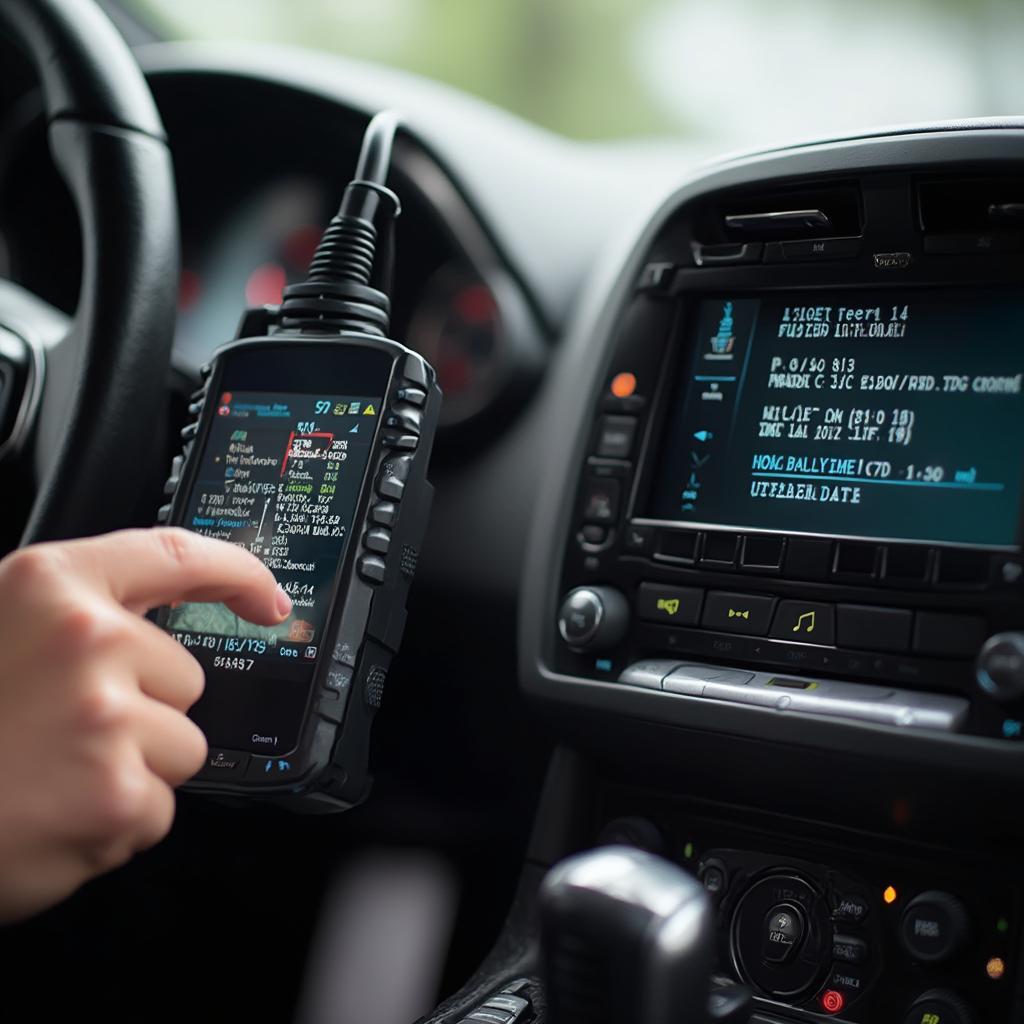 OBD2 Scanner Connected to a 2009 Gallardo