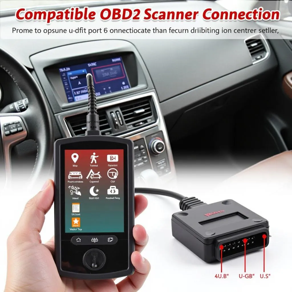 OBD2 scanner connected to a 2012 Volvo