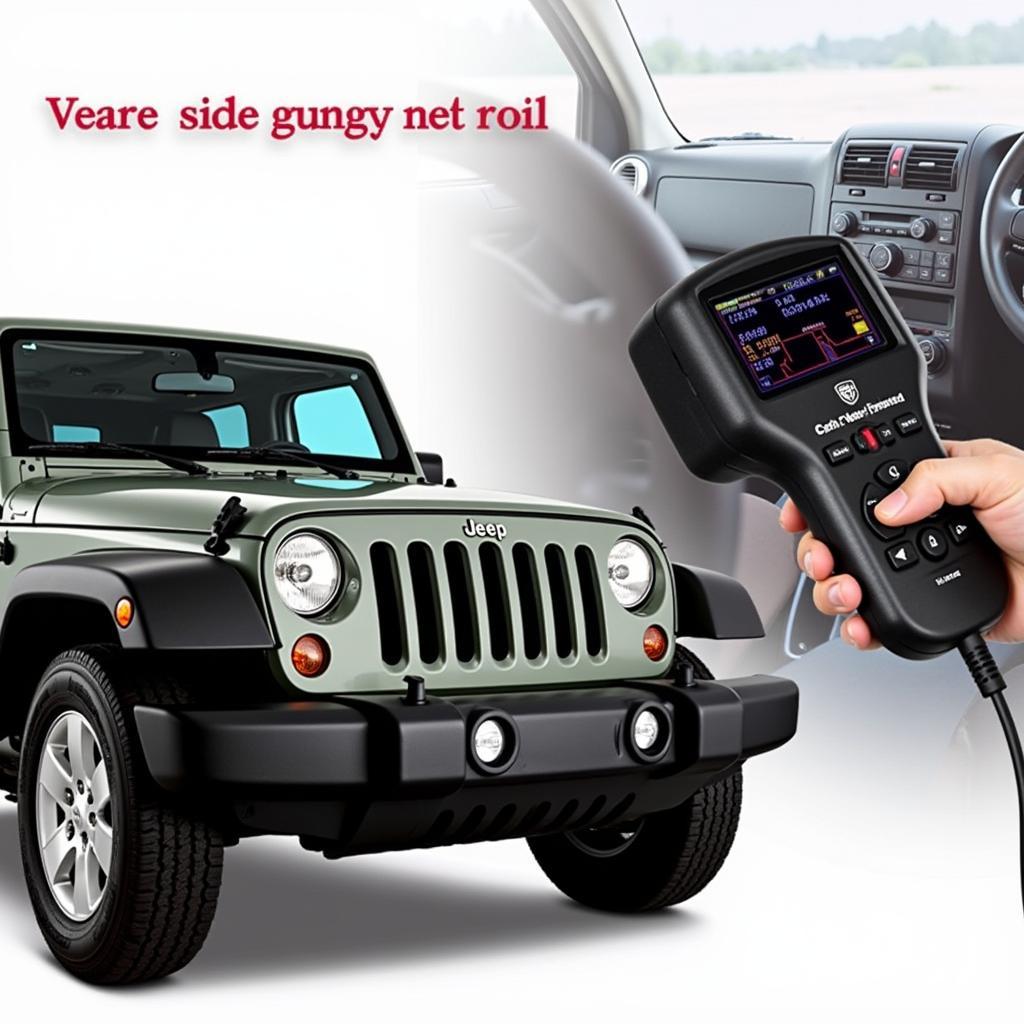 OBD2 Scanner in Use on a 2013 Jeep Wrangler