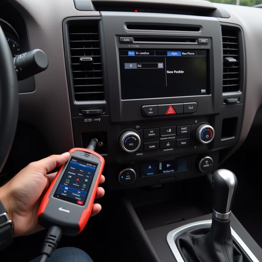 OBD2 Scanner Connected to 2019 Nissan Frontier