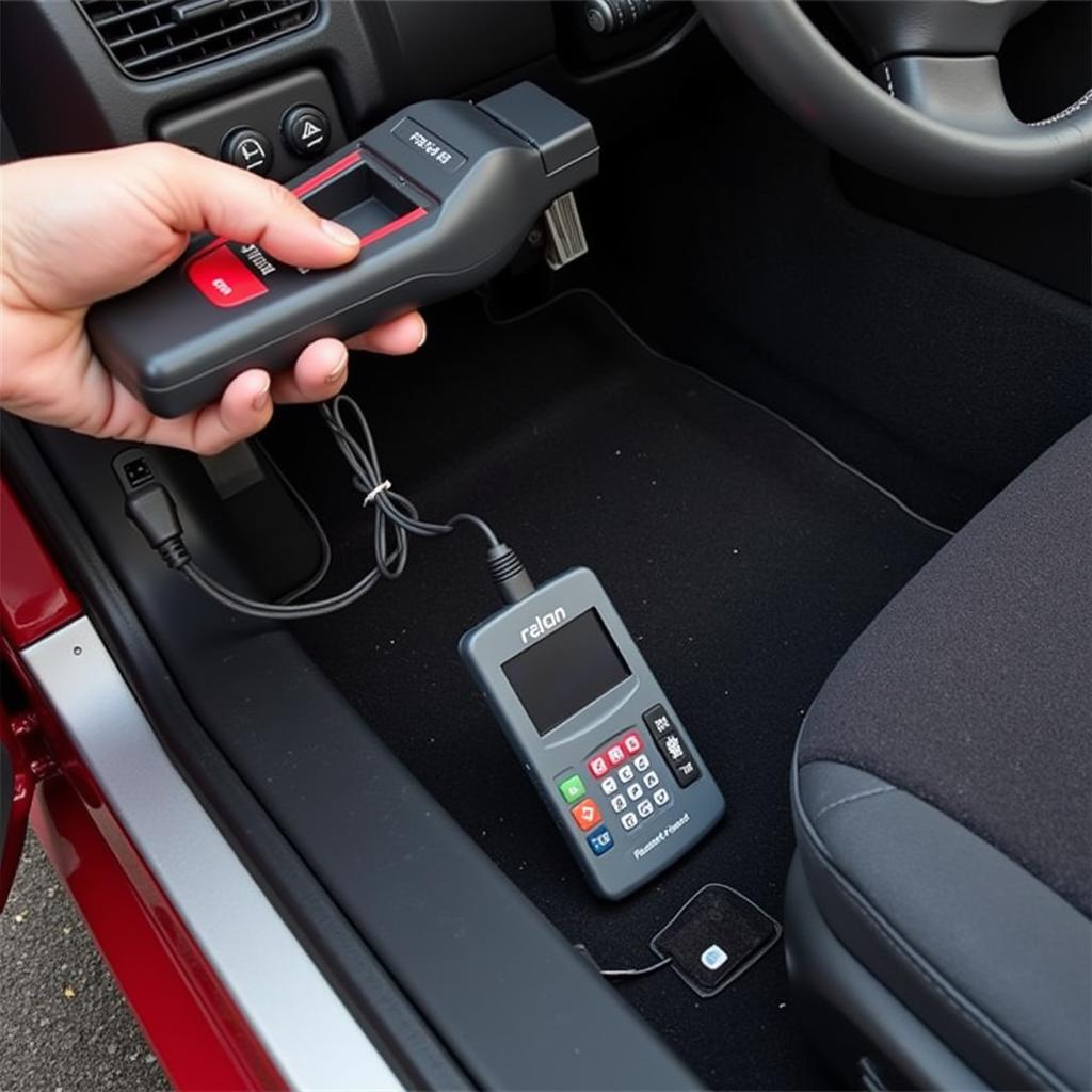 OBD2 Scanner Connected to a 1995 Camaro