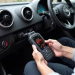 OBD2 Scanner in Use with an Audi A3