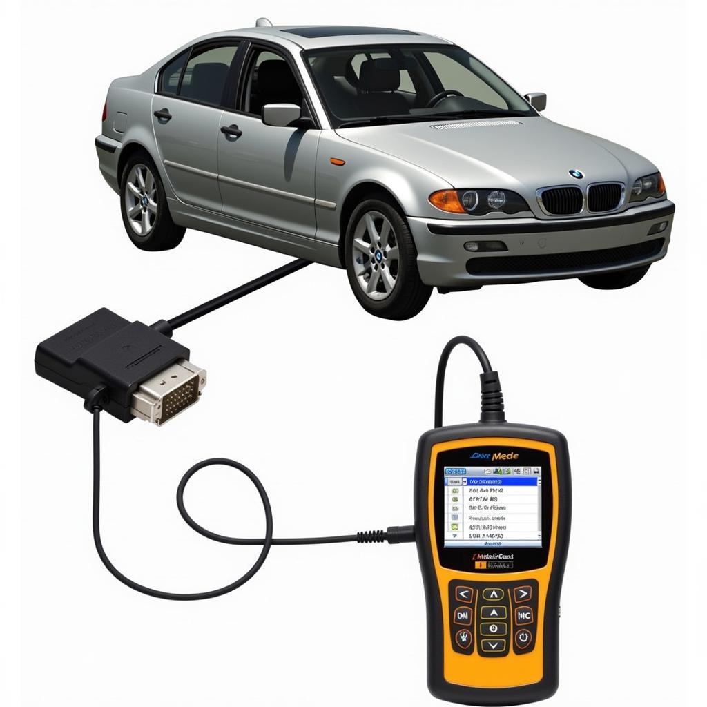 OBD2 Scanner Connected to BMW