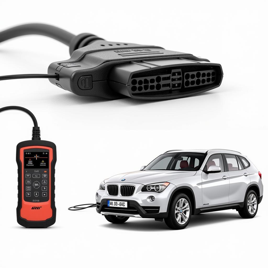 OBD2 Scanner Connected to BMW X1