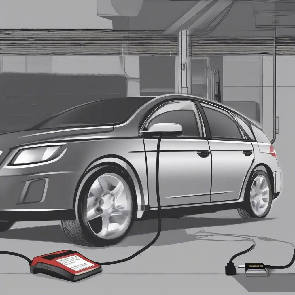 OBD2 Scanner Connected to a Car's OBD2 Port