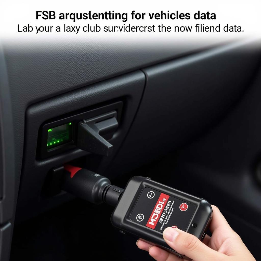 OBD2 Scanner Plugged into a Vehicle's OBD2 Port