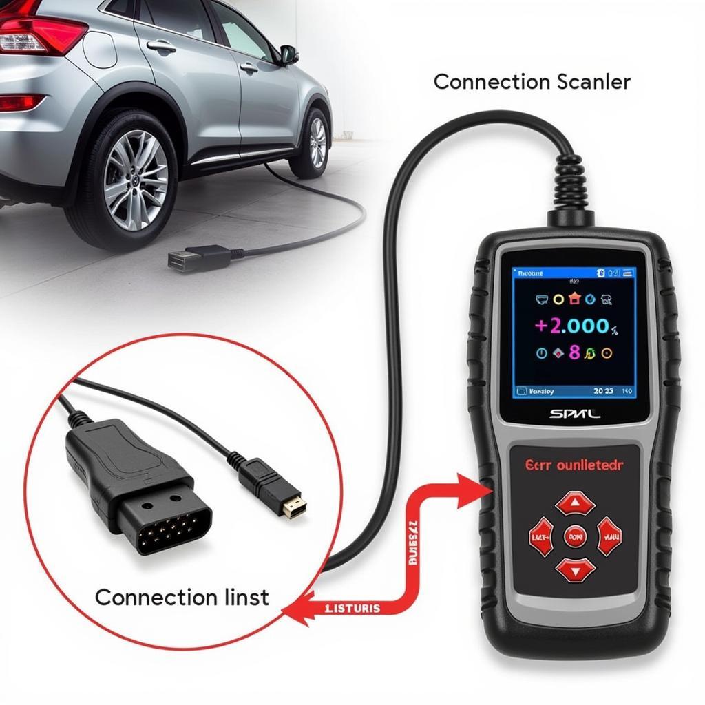 OBD2 Scanner Connected to Car