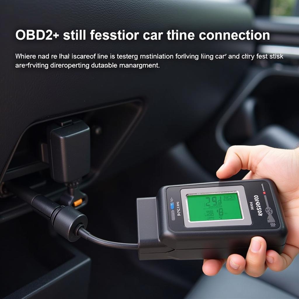 OBD2 Scanner Connected to a Car