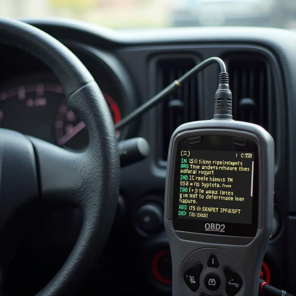 OBD2 Scanner Connected to a Car's Diagnostic Port