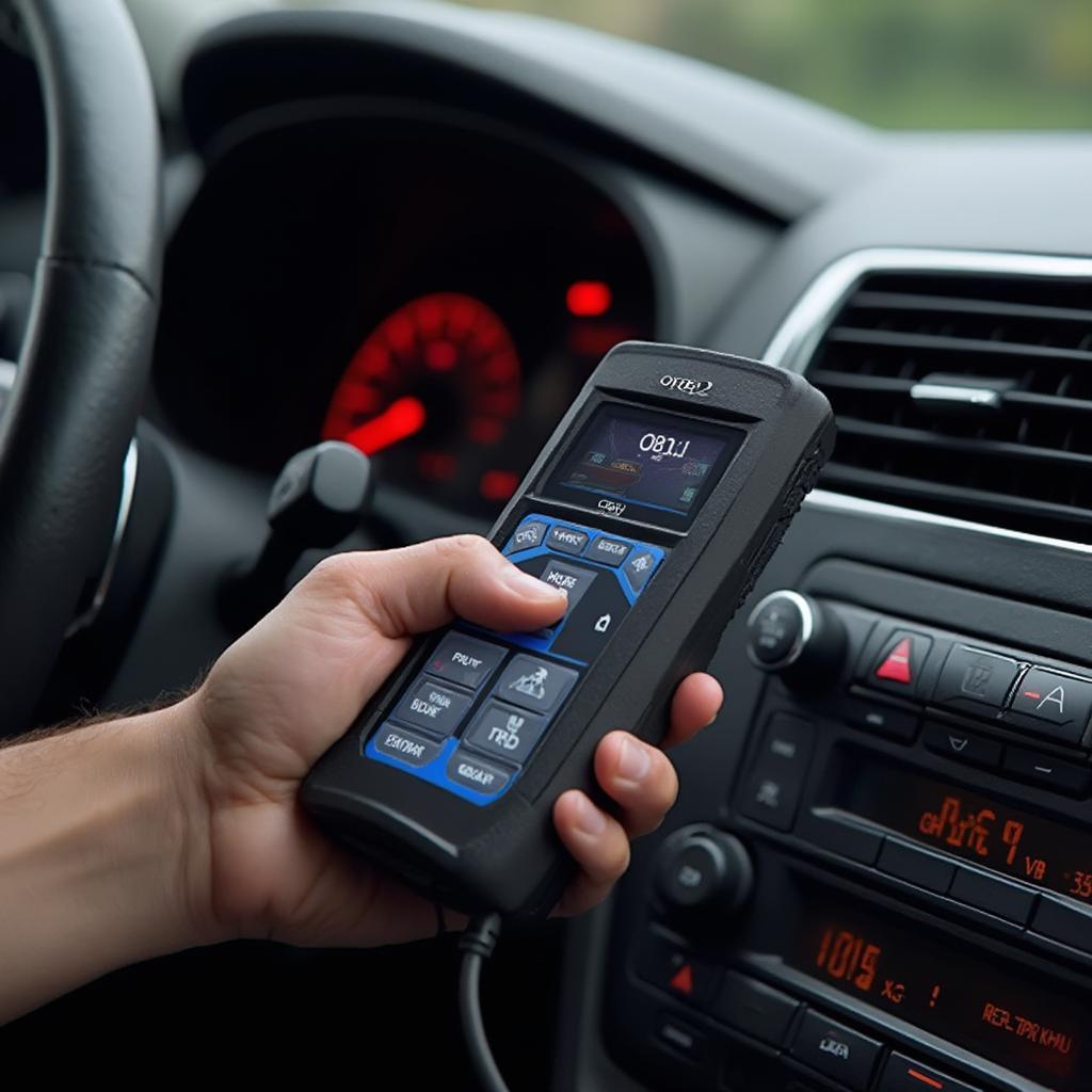 OBD2 Scanner Connected to a Car