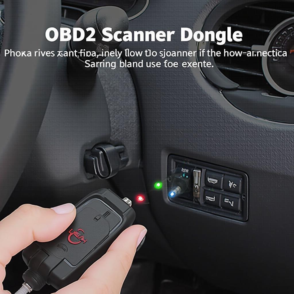 OBD2 Scanner Connected to Car's OBD2 Port