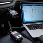 OBD2 Scanner Connected to Car BCM