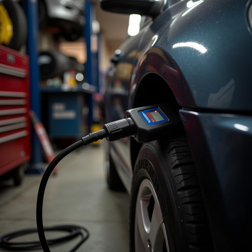 OBD2 Scanner Connected to a Car in Mexico