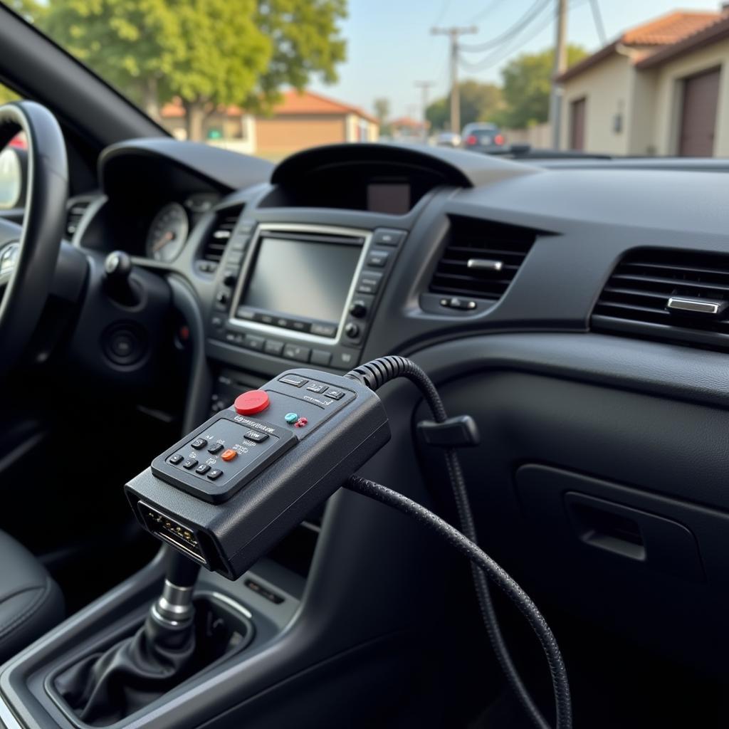 OBD2 Scanner Connected to a Car in Mexico