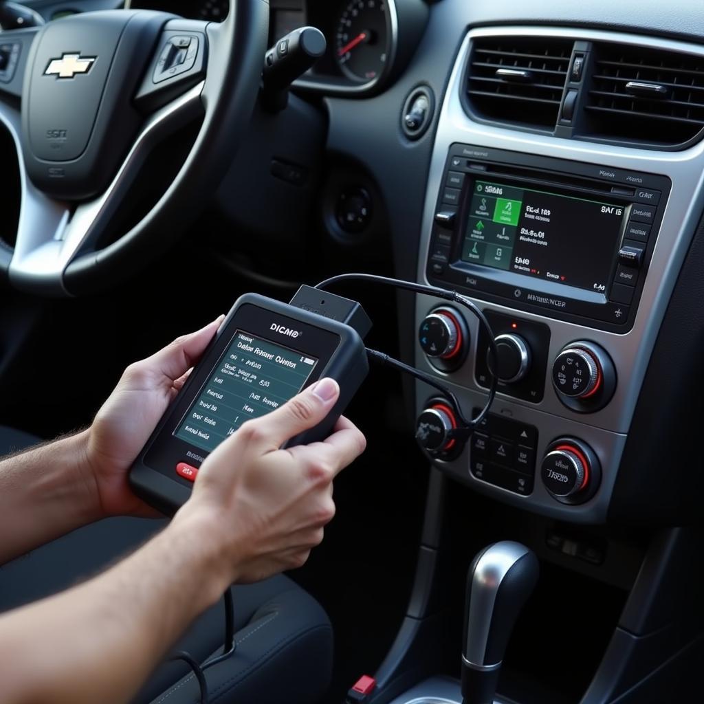 OBD2 Scanner in Use with a Chevrolet Cobalt