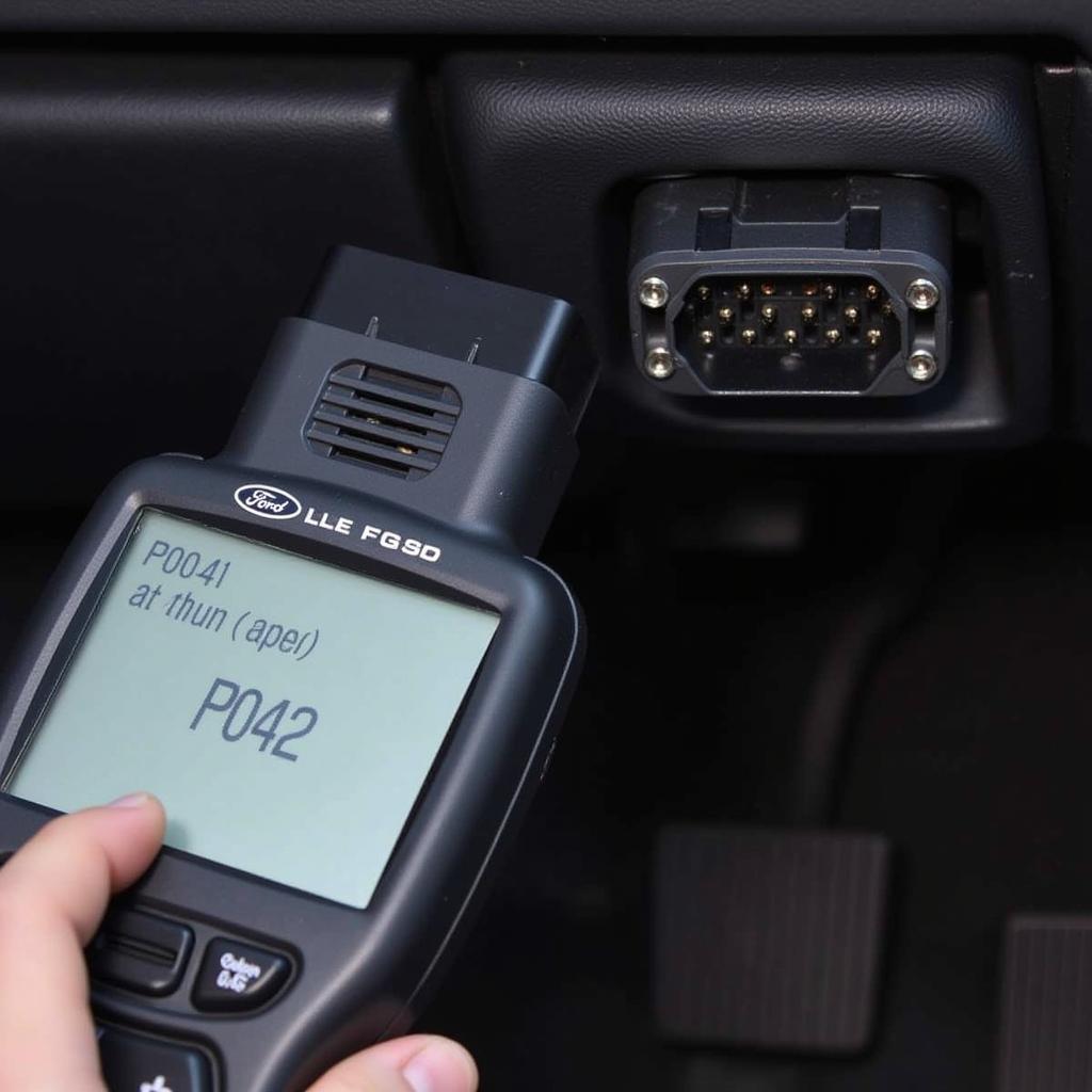 OBD2 Scanner Connected to 2001 F250