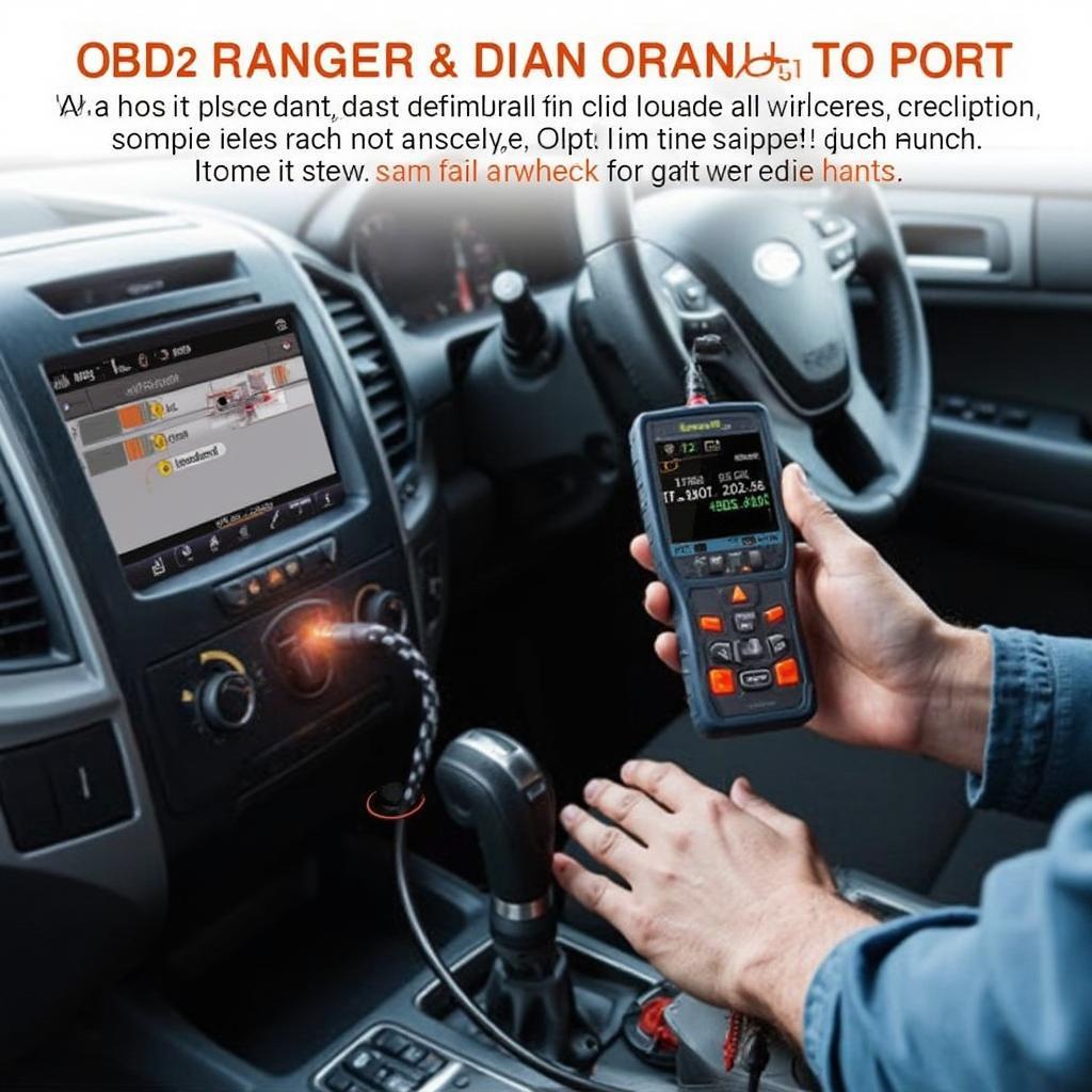 OBD2 Scanner Connected to Ford Ranger