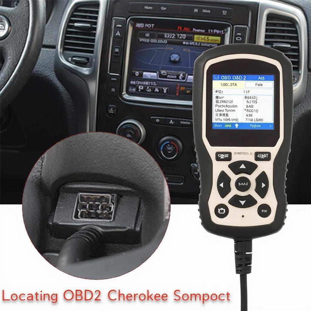 OBD2 Scanner Connected to Grand Cherokee