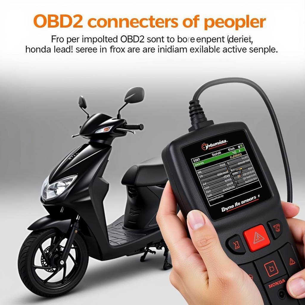 OBD2 Scanner Connected to Honda Activa