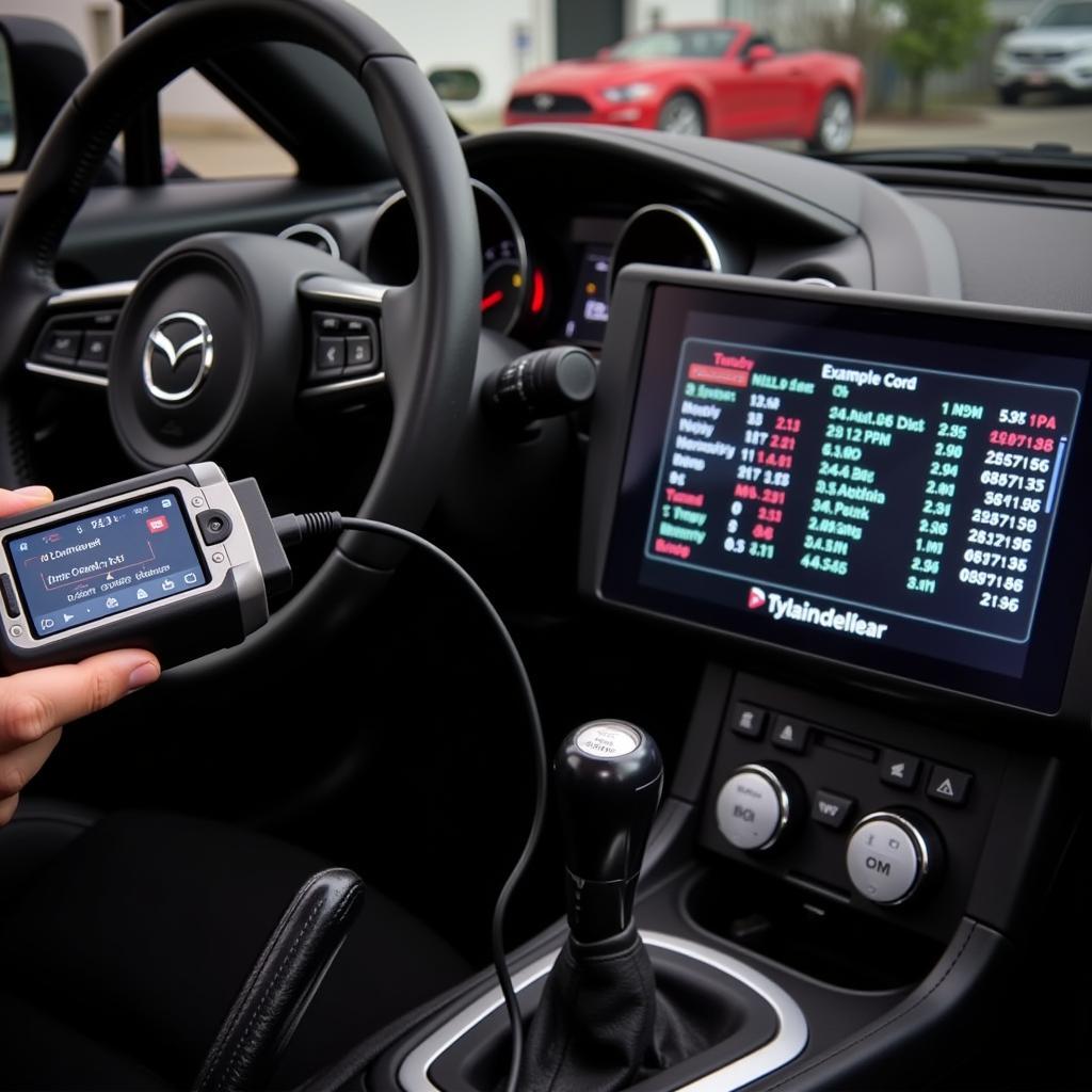 OBD2 Scanner Connected to Mazda MX-5 NB