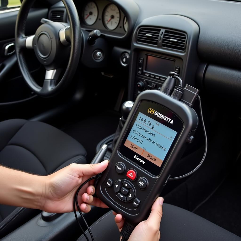 OBD2 Scanner Connected to an NB Miata