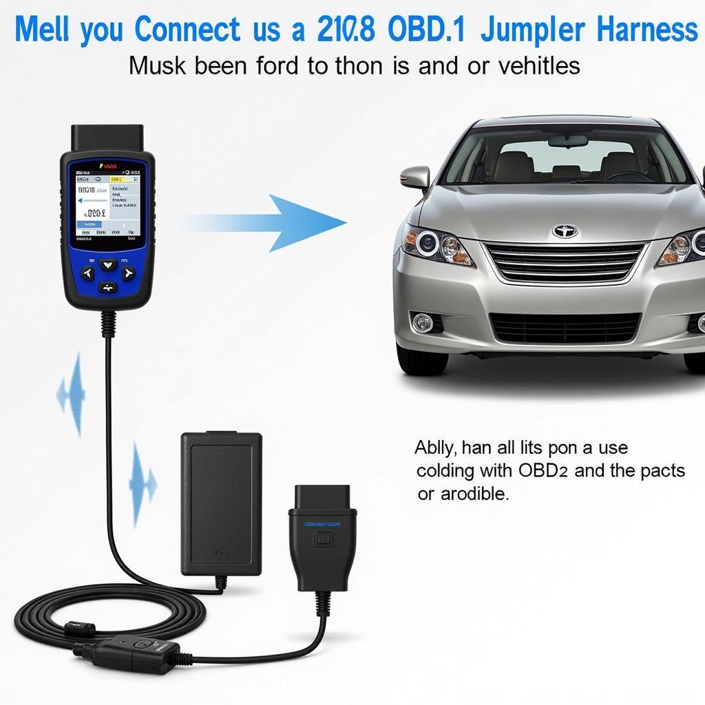 OBD2 Scanner Connected to OBD1 Car