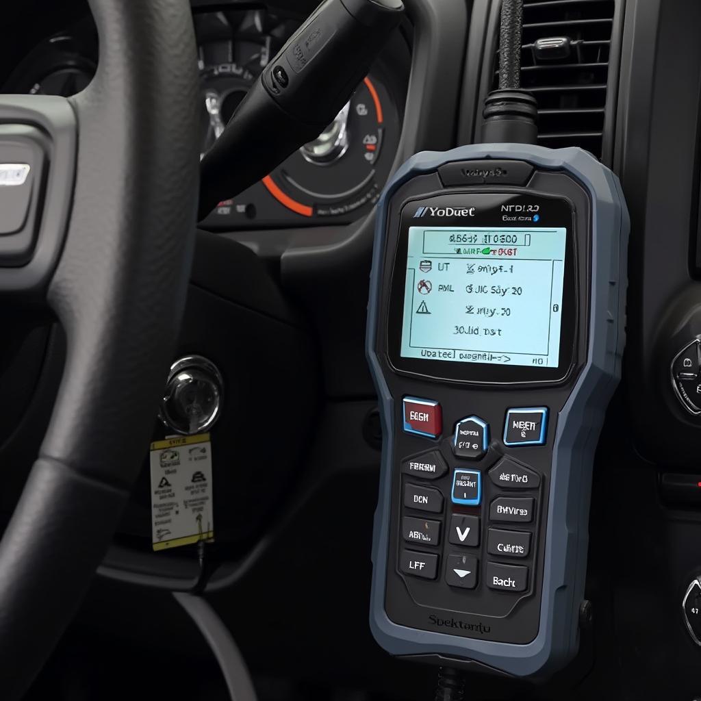 OBD2 Scanner Connected to 5.3L Vortec Port