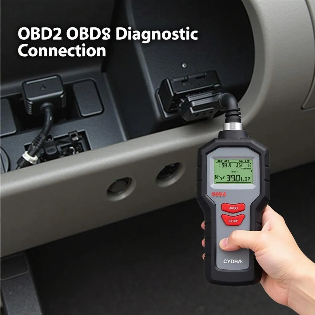 OBD2 scanner connected to a pre-2009 car