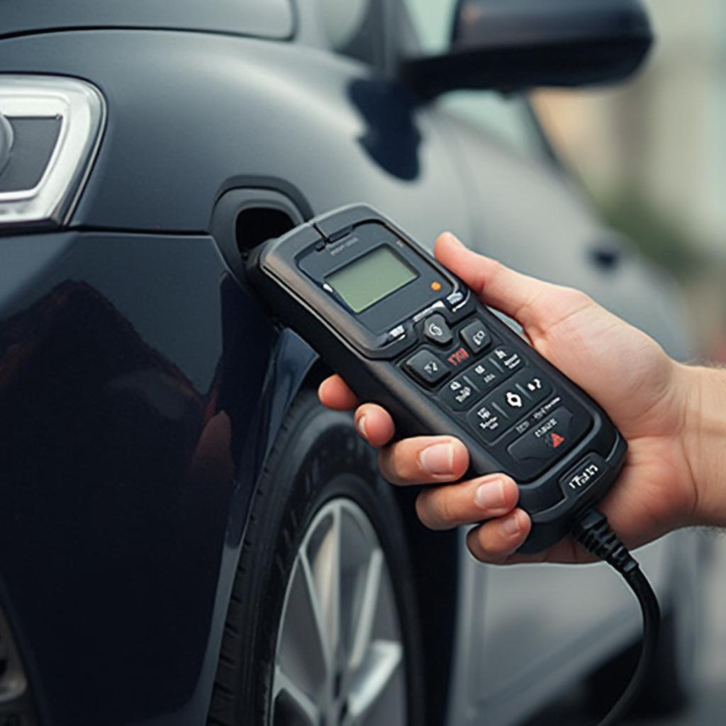 OBD2 Scanner Connected to Renault Fluence