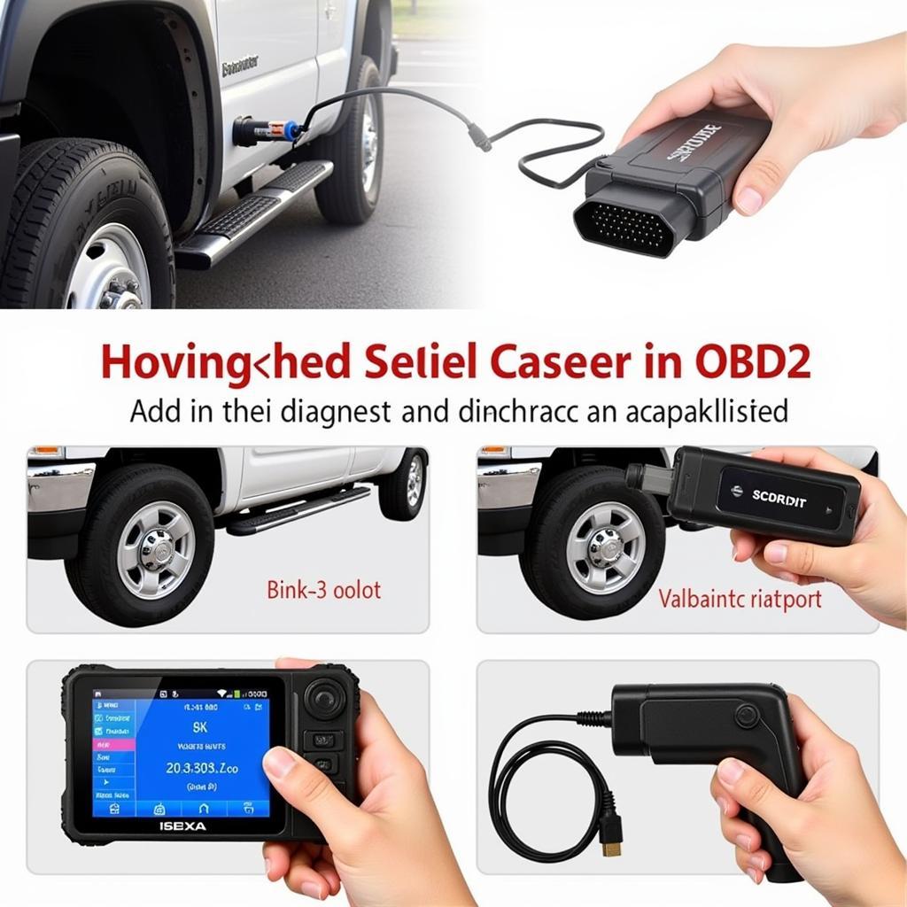 OBD2 Scanner Connected to Truck