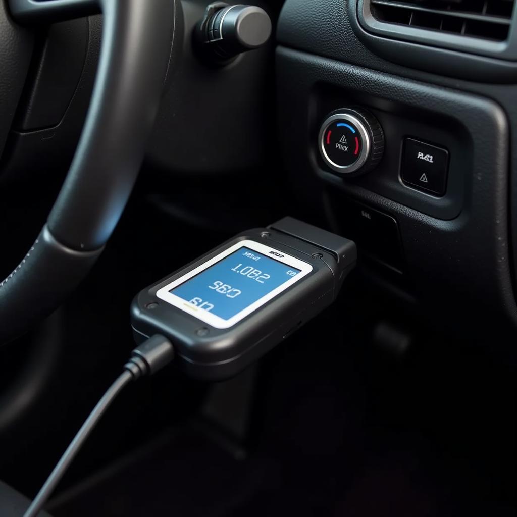 OBD2 Scanner Connected to a Vehicle